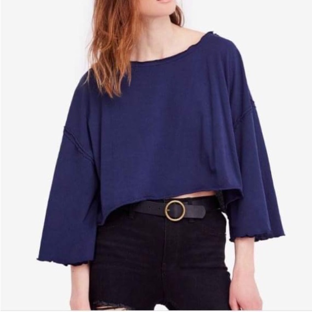 Free People Women’s Bird Gang T Shirt Blue